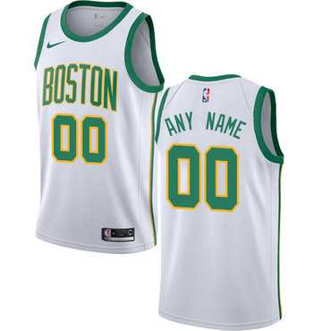 Womens Customized Boston Celtics Swingman White Nike NBA City Edition Jersey
